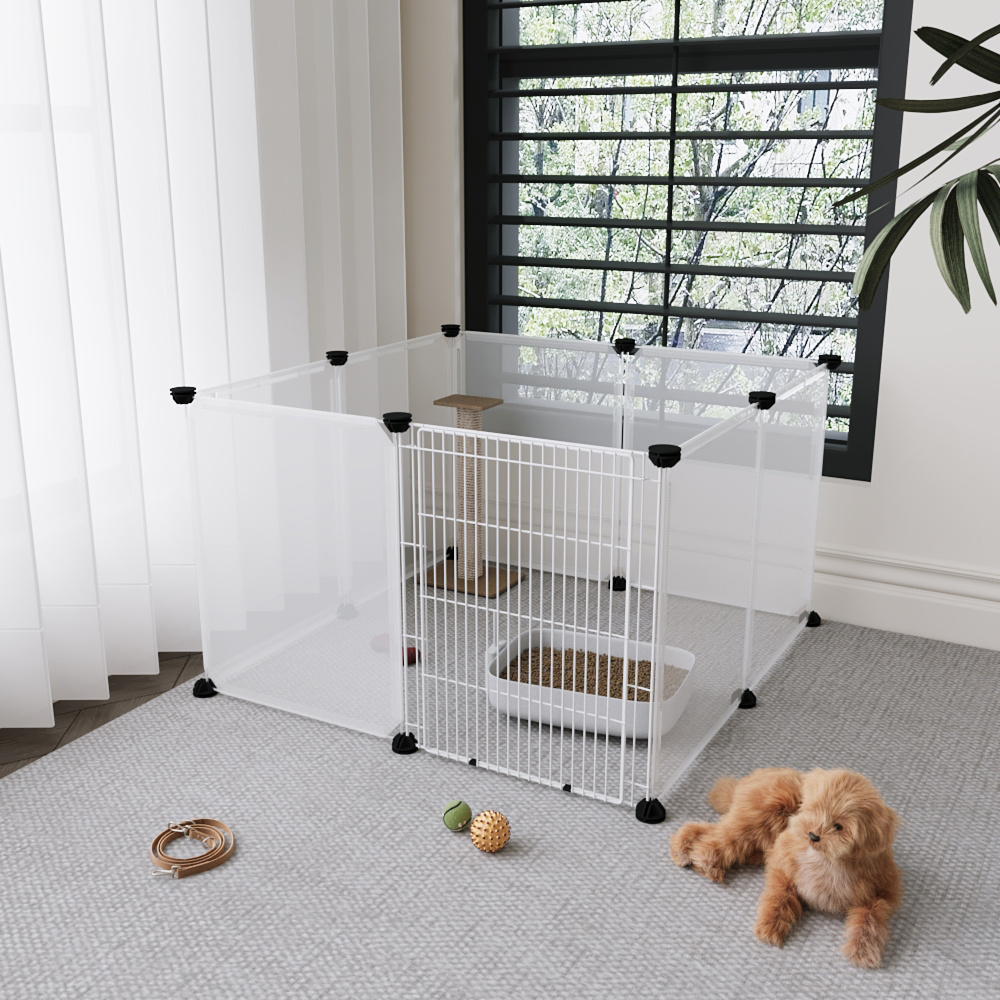 Clear Cat Playpen with 8-Panel & 12-Panel Options