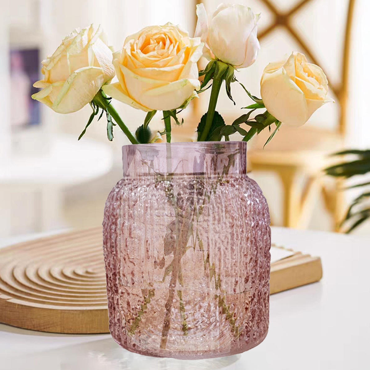 E-shop Rubin Vase, Dekorativer Glasvase Für Den Tisch, Dekorativer Glasvase Für Die Dekoration, Dekorativer Glasvase Für Die Dekoration, Dekorativer