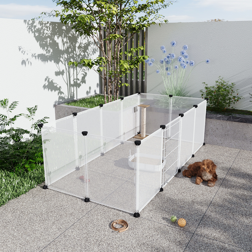 Clear Cat Playpen with 8-Panel & 12-Panel Options