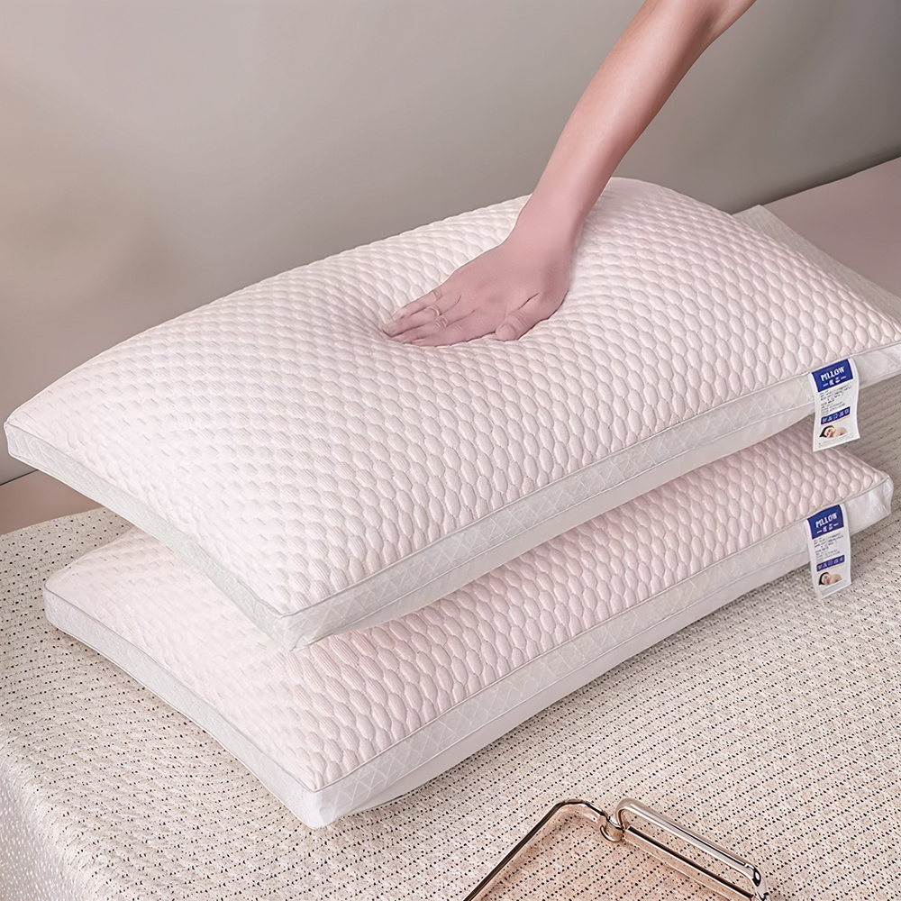 1/2pcs Tofu Pillows Cool Feeling Pillows For Summer, Hot Sleepers, Hypoallergenic Machine Washable Polka Dot Design, Soundwave Technology Embossed Fabric, Relax Neck Support & Enjoy a Comfortable Sleep, Perfect Holiday Gift, Christmas Present, Standard Size (3 Colors)