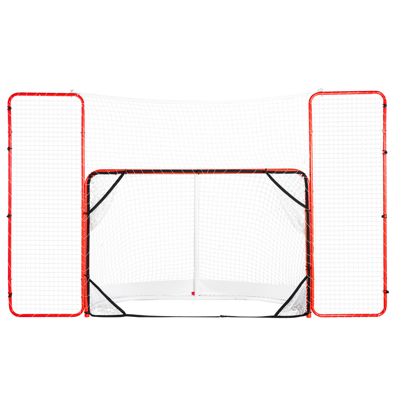TEMU Filet de Hockey VEVOR avec Barrière Arrière et Cibles, Filet de Hockey Extérieur en Acier 72