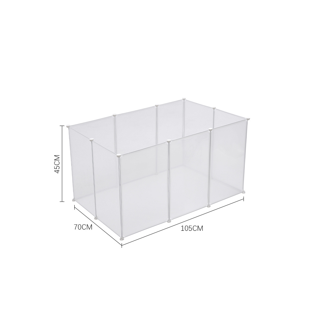 Clear Cat Playpen, 10-Panel Indoor Kitty Fence System