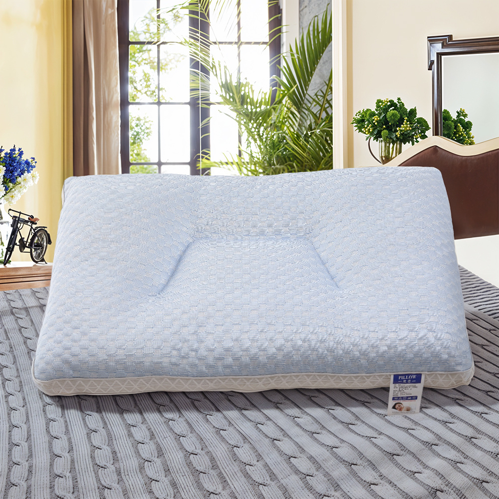 1-Pack Blue Cooling Pillow for Hot Sleepers, Breathable Bed Pillow for Neck & Shoulder Support, Removable Cover, Decorative Cushion, Suitable for Back, Stomach, and Side Sleepers, Hotel, Bedroom, Home Use, 1000g Polyester Filling, 74x48x10cm