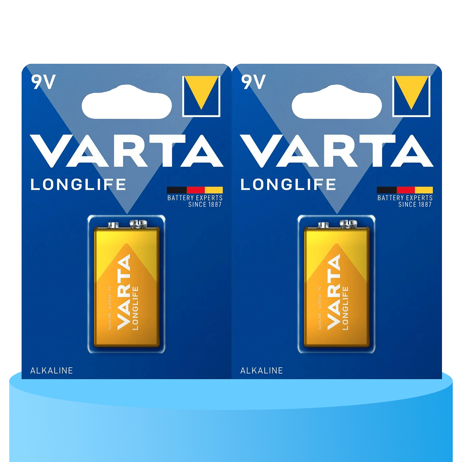 TEMU Pilas 9V Alcalinas, Pilas 9v Cuadradas de Rendimiento, VARTA Longlife, Ultra Larga Duración, Energía , Ideal para Detectores de , Micrófonos