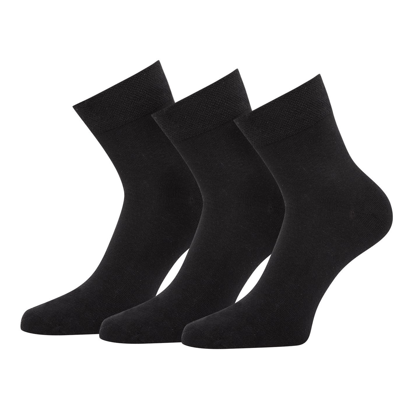 Image of 6 Pairs Of Black Men's Business Socks Men's Socks Women's Socks Knee-high Socks With Comfort Band Comfortable Size 39-42