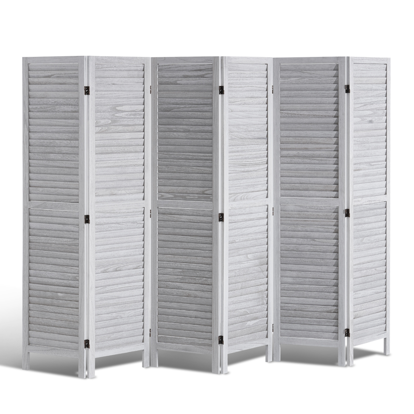 Vevor Wood Room Divider Wooden Privacy Screen 6 Panel Room Divider