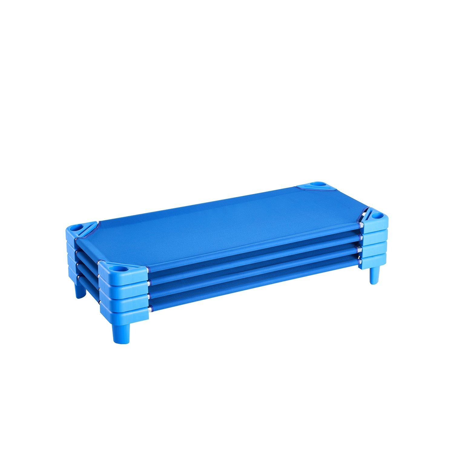 TEMU Vevor Stackable Cot 52" " Daycare Nap Cots For Kids Blue (pack Of 4)