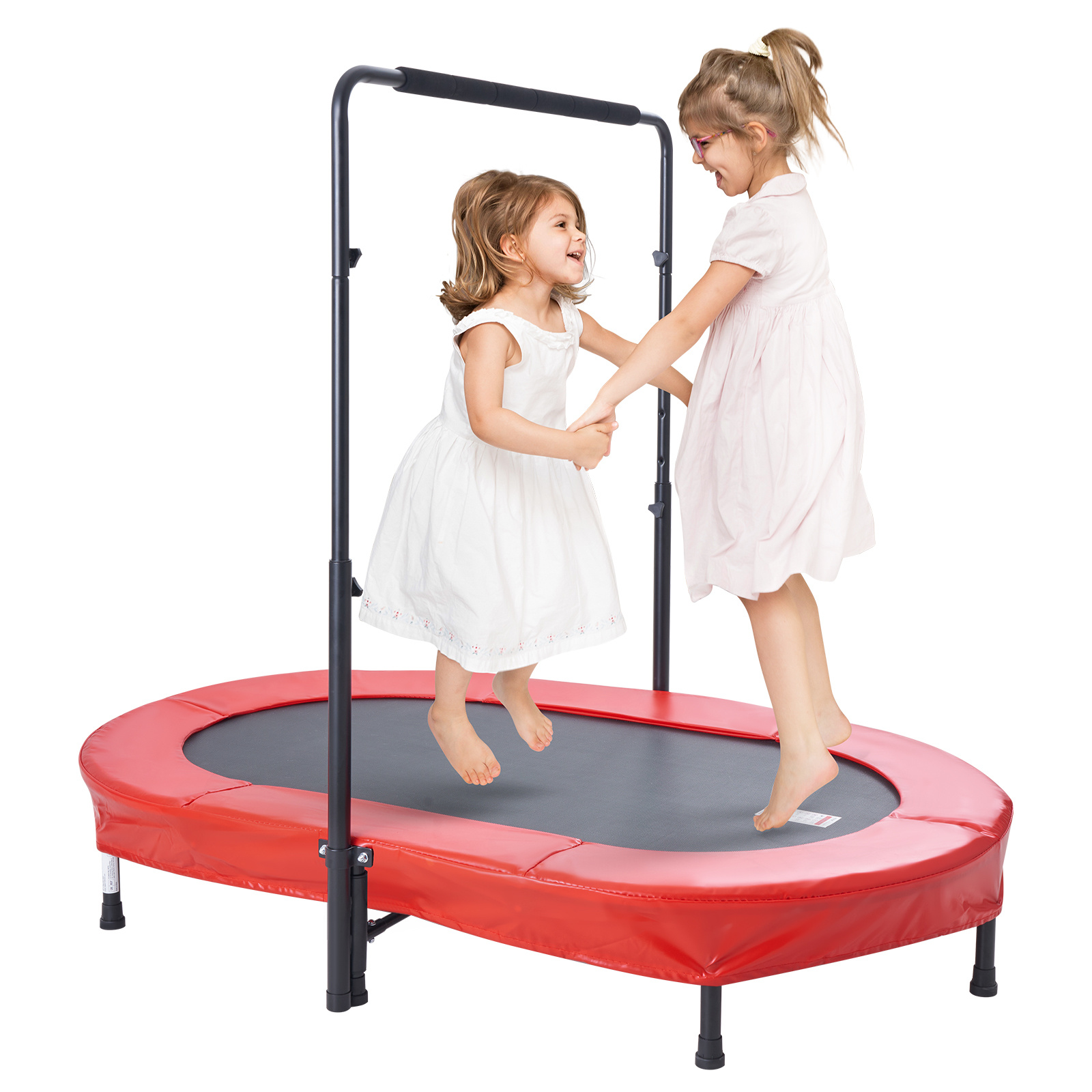 Vevor 56" Trampoline For Kids Foldable Mini Toddler Trampoline Indoor Outdoor