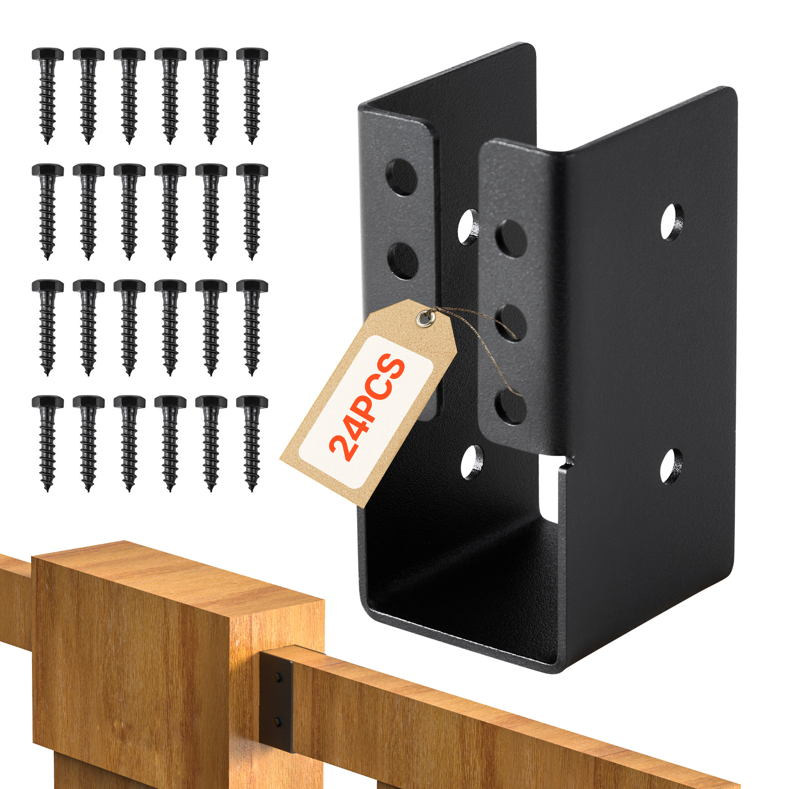 Vevor 24pcs Joist Hangers For 1.93x3.62 In/49x92 Mm Beam Concealed Joist Hanger