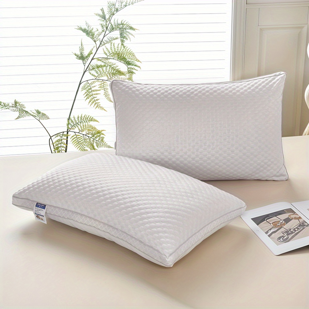 1/2pcs Tofu Pillows Cool Feeling Pillows For Summer, Hot Sleepers, Hypoallergenic Machine Washable Polka Dot Design, Soundwave Technology Embossed Fabric, Relax Neck Support & Enjoy a Comfortable Sleep, Perfect Holiday Gift, Christmas Present, Standard Size (3 Colors)