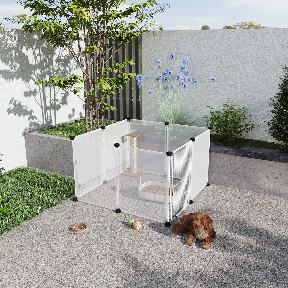 Clear Cat Playpen with 8-Panel & 12-Panel Options