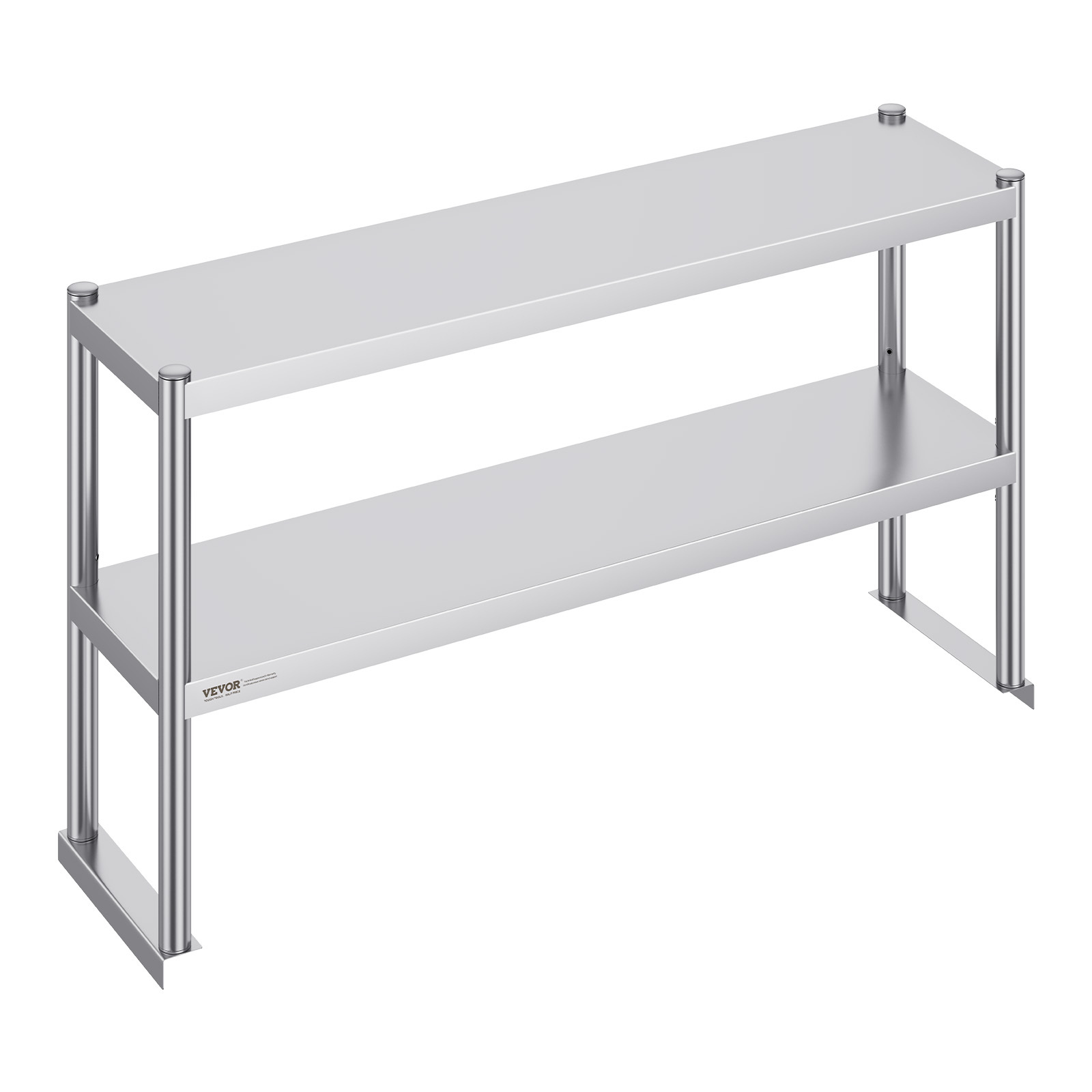 Image of Vevor Double Overshelf Stainless Steel Overshelf 2-tier 12"x48" For Prep Table