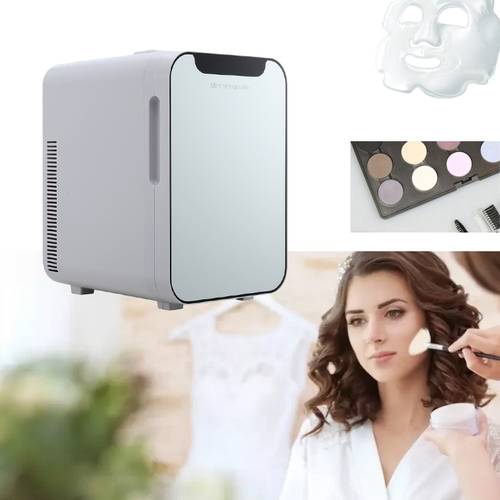 16l portable cooler box mini fridge camping outdoor ice box bedroom fridge for 12 cans cosmetics office white