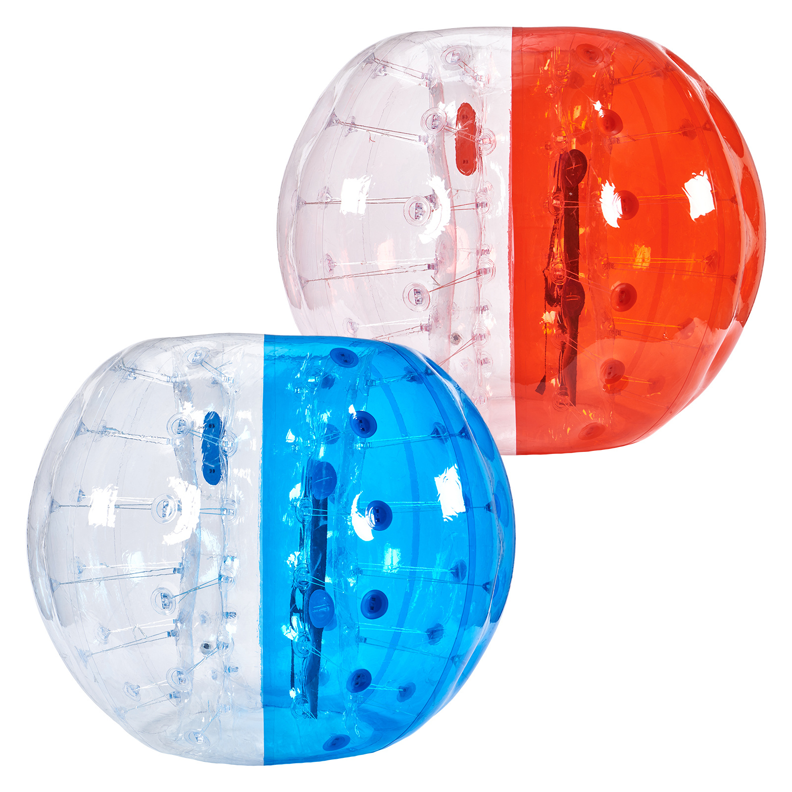 Image of Vevor Inflatable Bumper Balls 2-pack, 5ft/1.5m Body Sumo Balls For Adult, 0.8mm Thick Pvc Human Hamster For Gaming Play, Bumper For Garden, Yard, Park