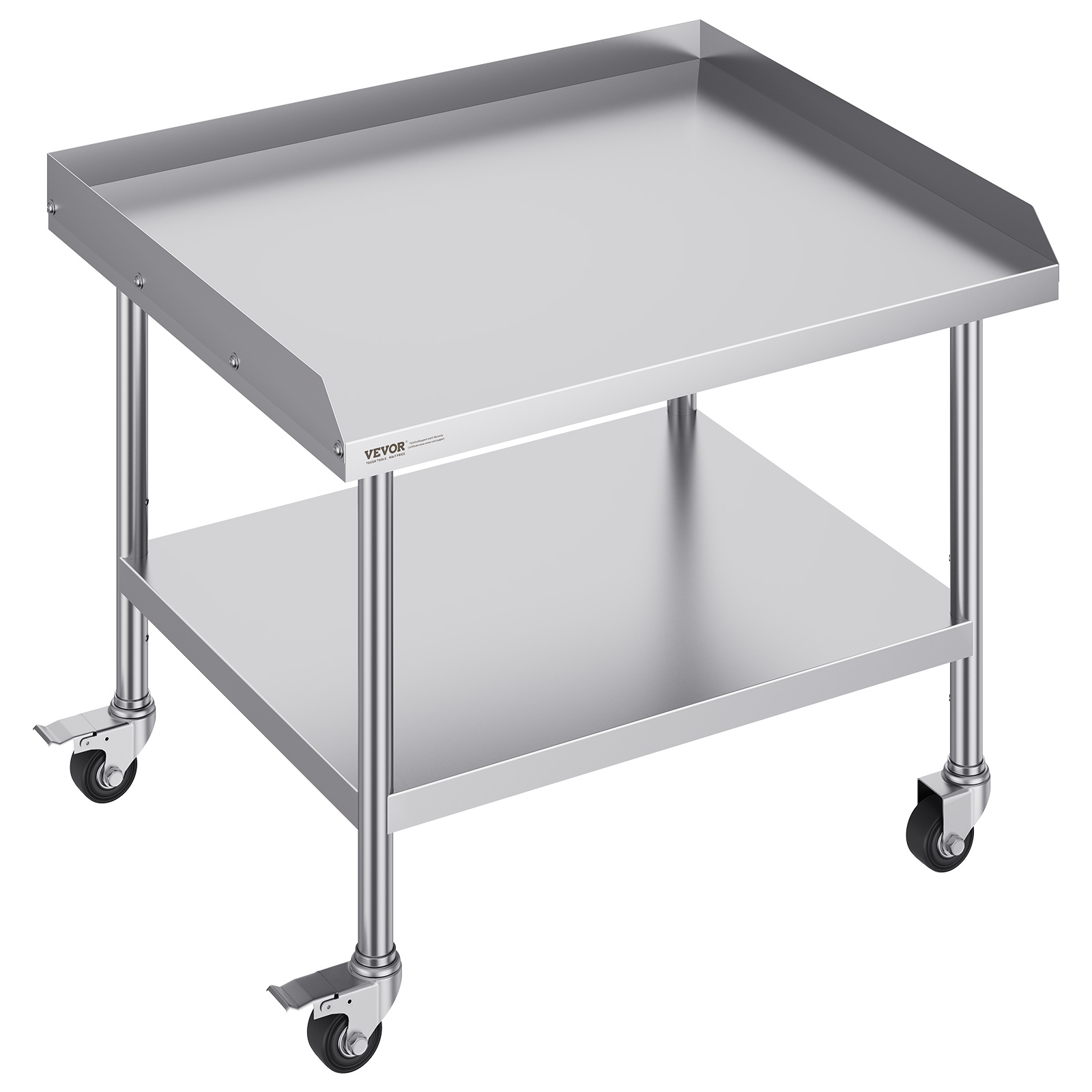 Image of Vevor Stainless Table 30"x36" Commercial Food Prep Table W/ 4 Casters