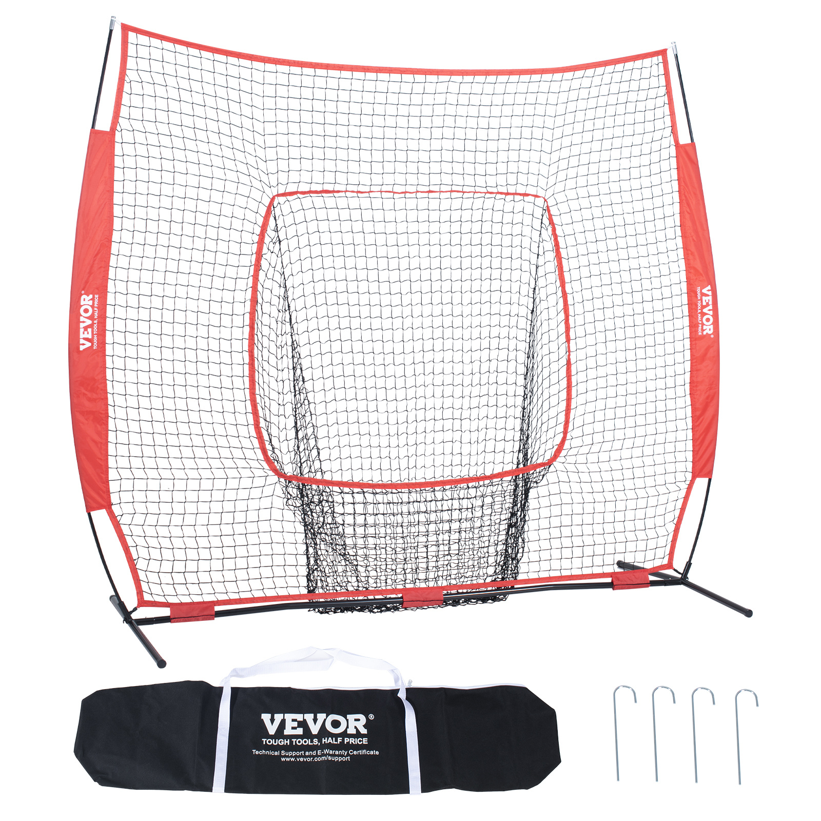 TEMU Rete da Baseball Softball VEVOR 7x7 ft, Rete Portatile per Allenamento di , Ricezione e Lancio con Borsa da Trasporto e Zona di , Attrezzatura