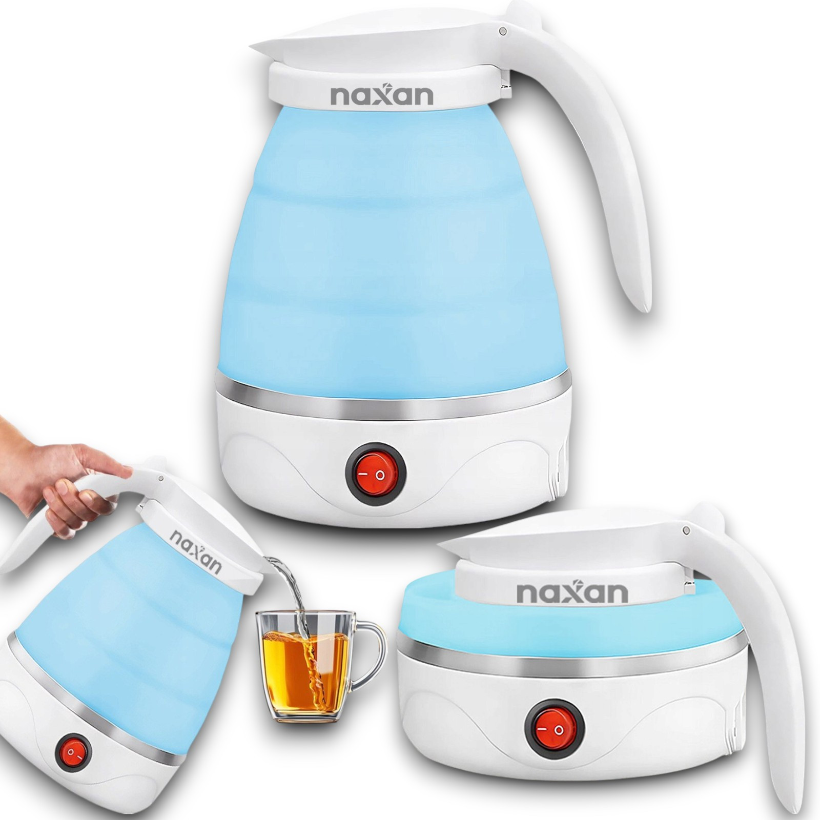 TEMU Electric Kettle 0.6l Folding Portable Camping