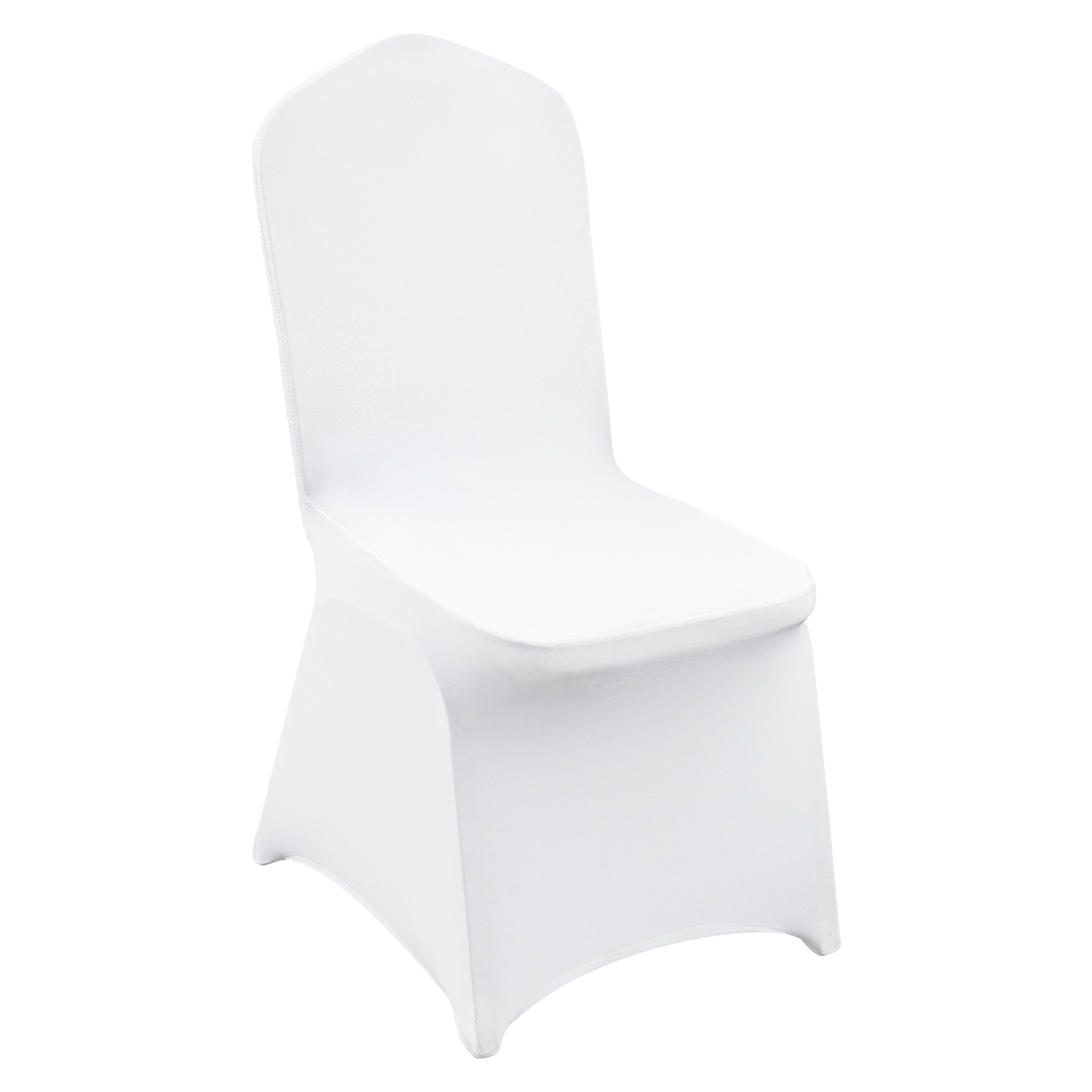 Image of 30pcs White Stretch Spandex Folding Chair Covers, Universal Fitted Chair Cover, Removable Washable Protective Slipcovers, For Wedding, Holiday, Banquet, Party, Celebration
