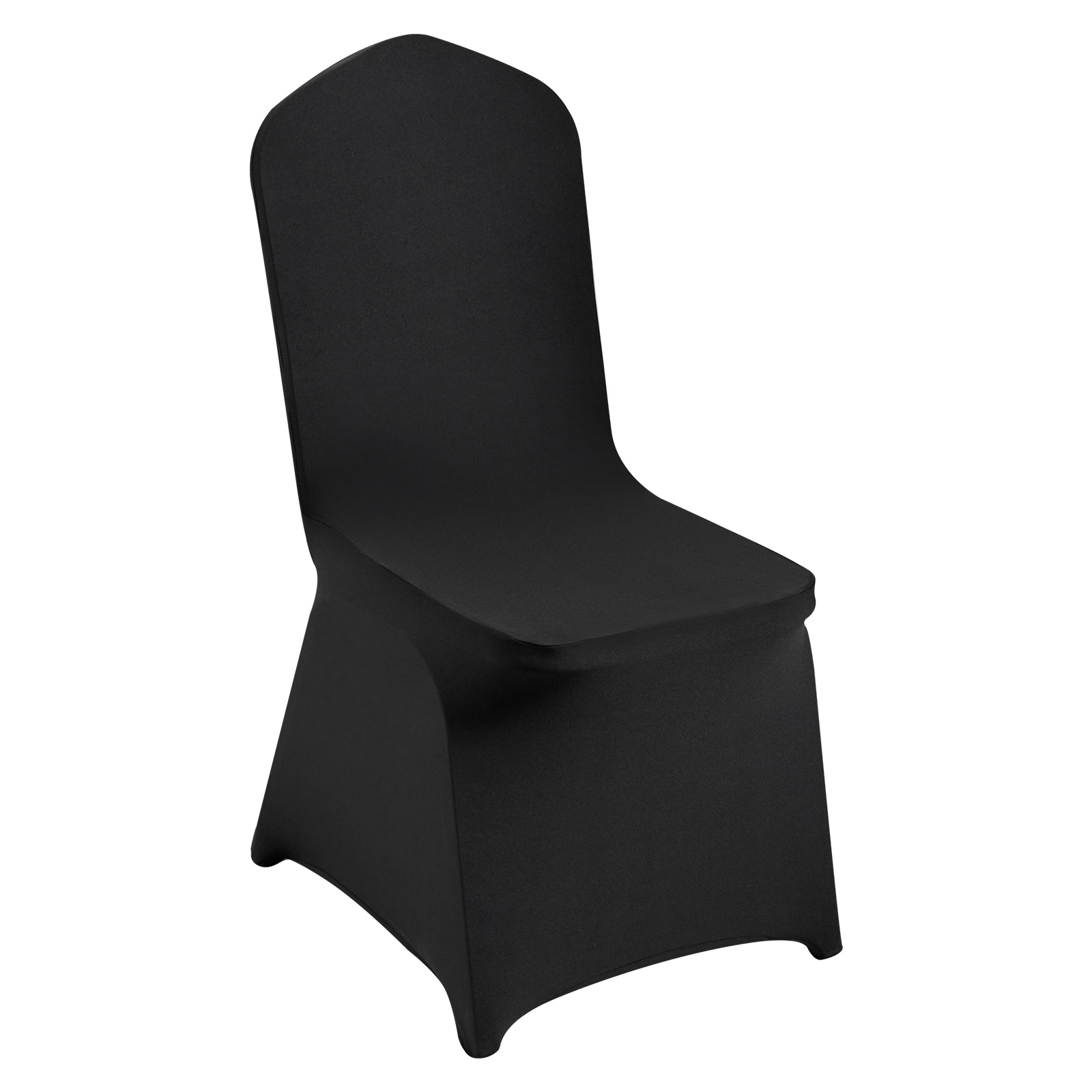 Image of Vevor 50pcs Black Stretch Spandex Folding Chair Covers, Universal Fitted Chair Cover, Removable Washable Protective Slipcovers, For Wedding, Holiday, Banquet, Party, Celebration