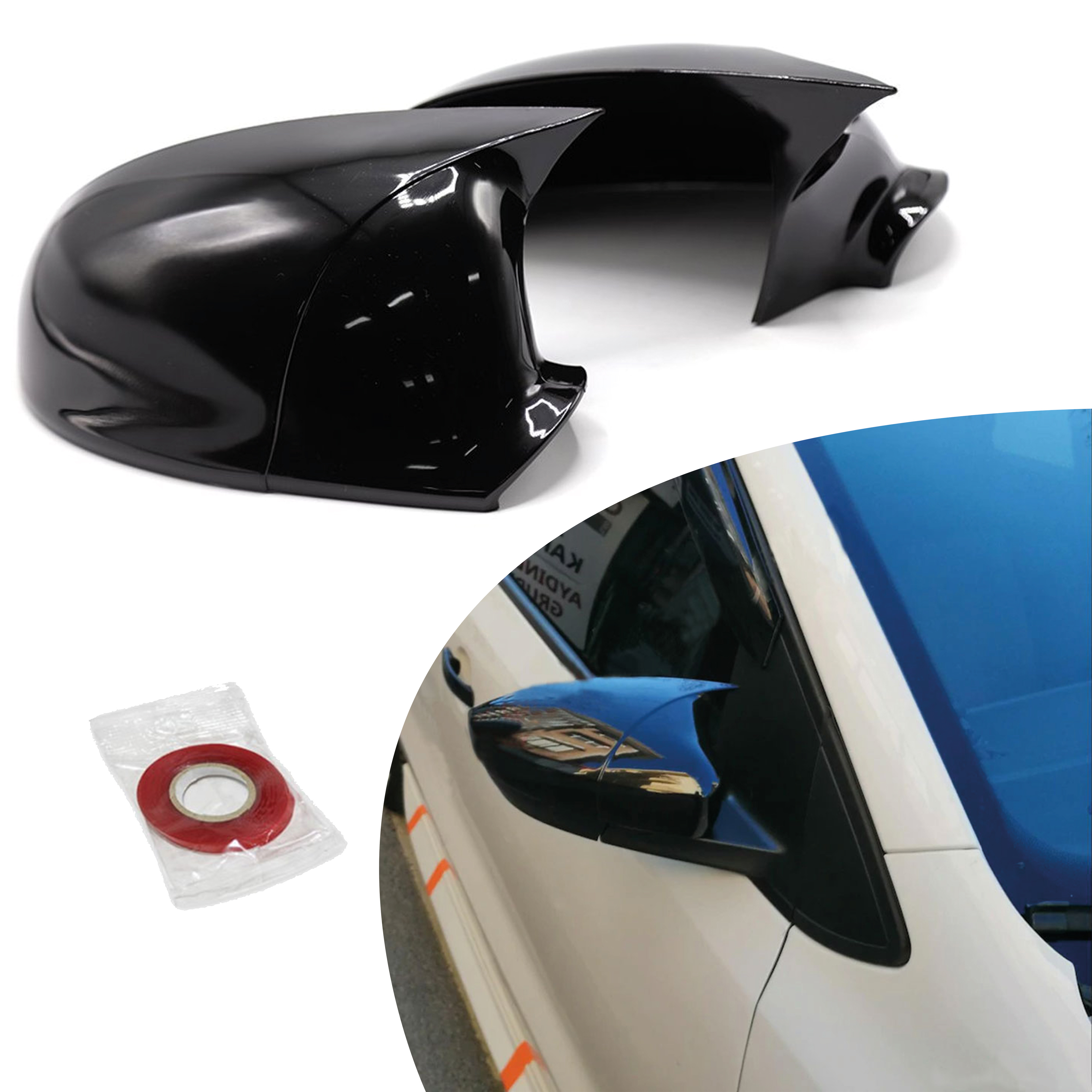 TEMU Mirror Cover For Vw Golf 4 1997-2003 Accessory Bat Model
