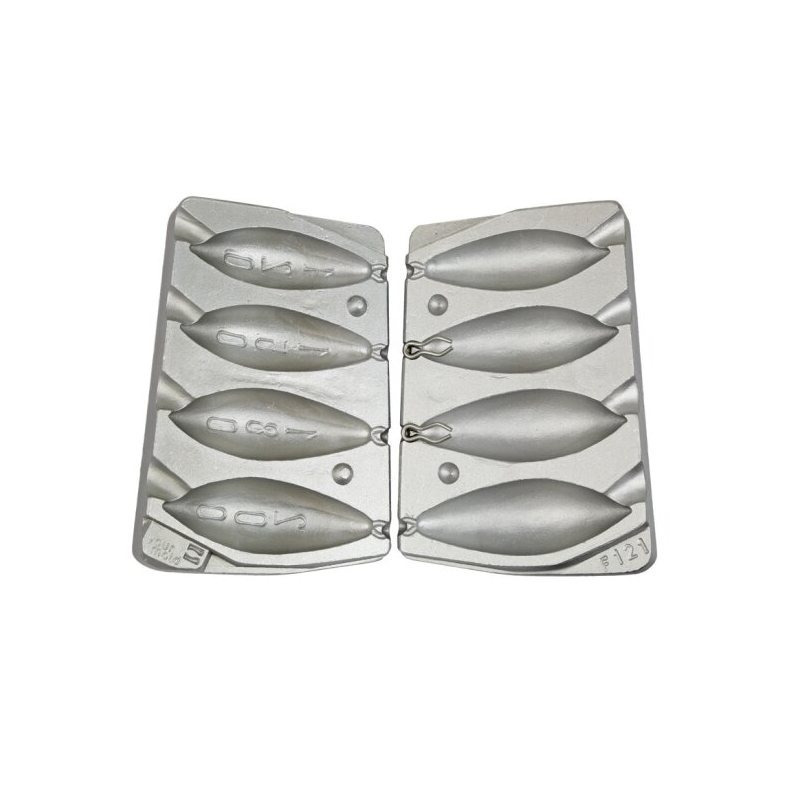 TEMU Molde de plomo para /cremallera/surfcasting, tamaño 120-150-180-200, F 121