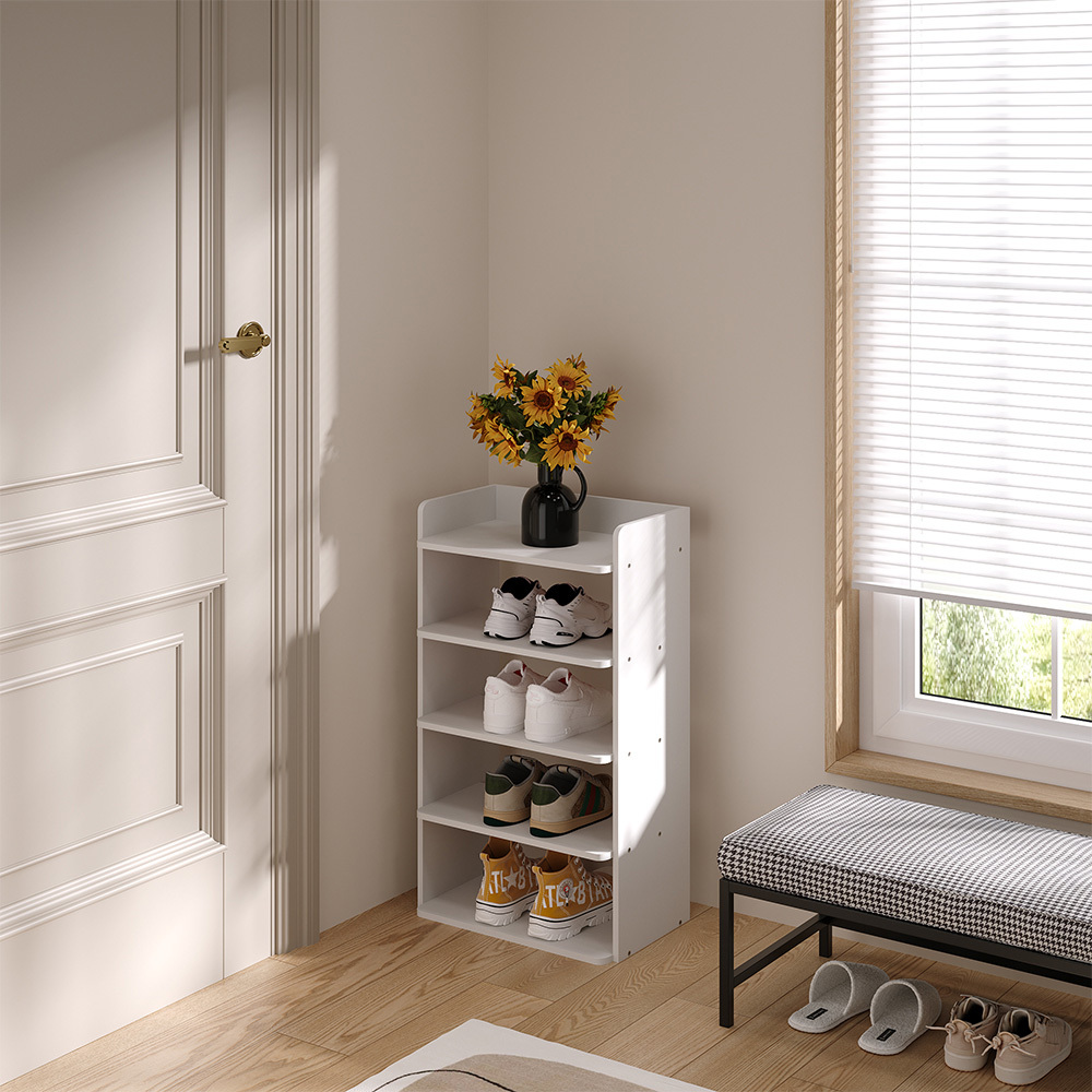 TEMU 5-tier Shoe Rack Narrow Shoe Rack Shoe Cabinet, Space Saving Stable Shoe Stand, Suitable For Entrance, Living Room, Bedroom, Narrow Tall Shoe