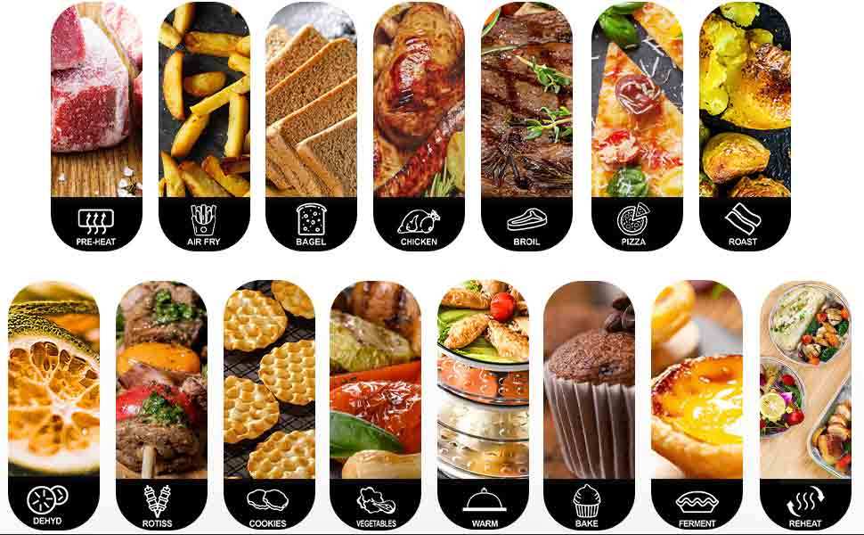 Ice Eagle Hot Air Fryer 23L Dual Zone - XXL Airfryer met Franse deur | Hot Air Oven met dubbele kamer, 15 programma's, 2200W, 12 accessoires, verwijderbare scheider voor kookruimte, 50-200°C