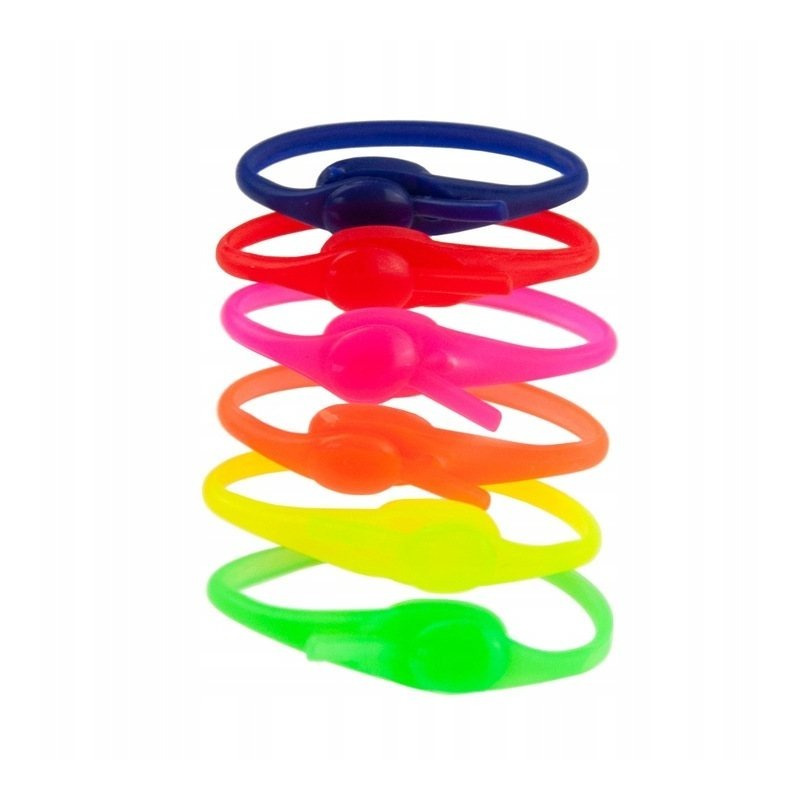 Colorful Elastic Silicone Ties, 12-Piece Set