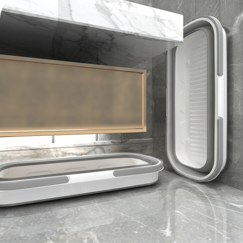 Image of Foldable Rectangular Portable Basin, 8 L, 56 X 25.5 X 17 Cm