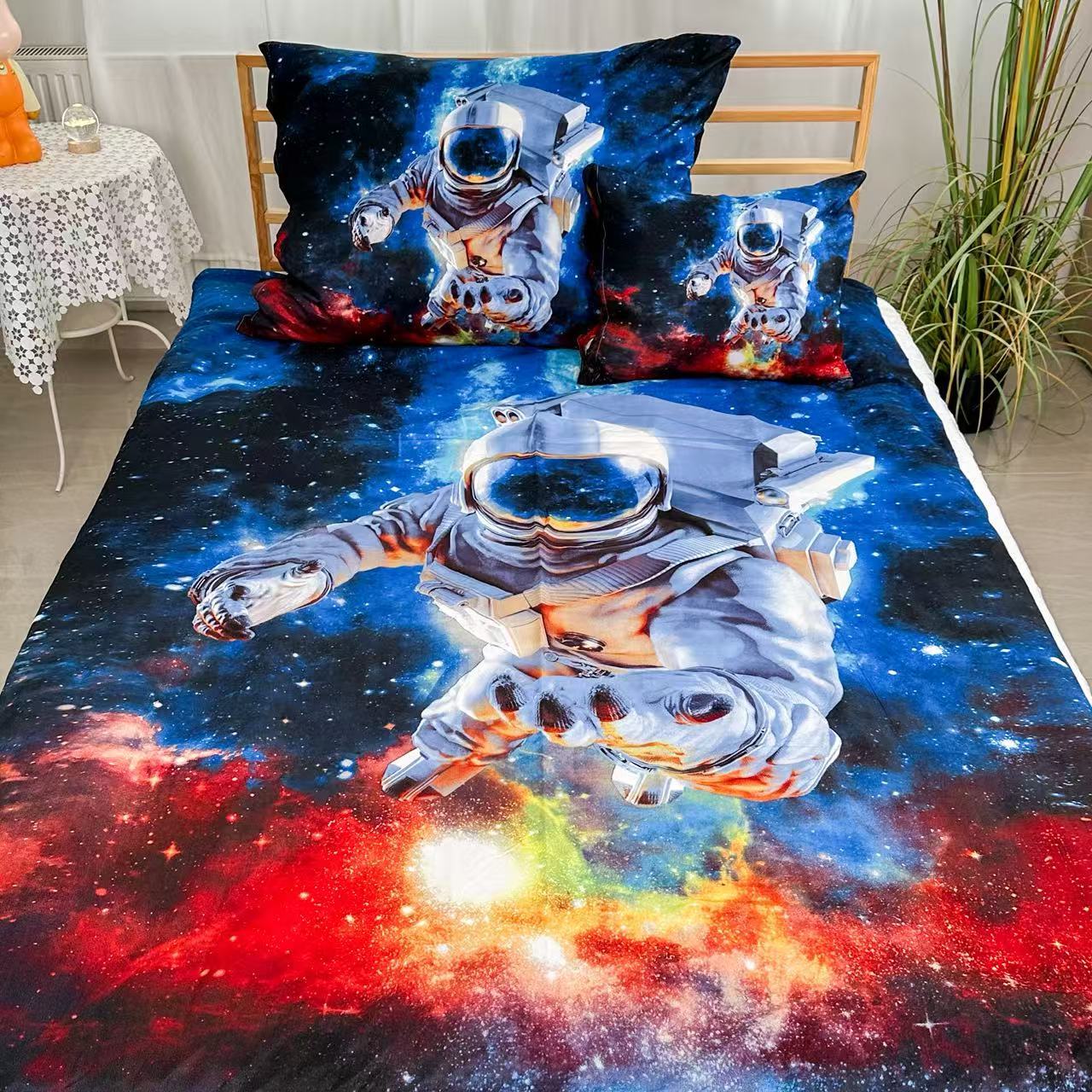 Astronaut Three-piece Bed Linen Set