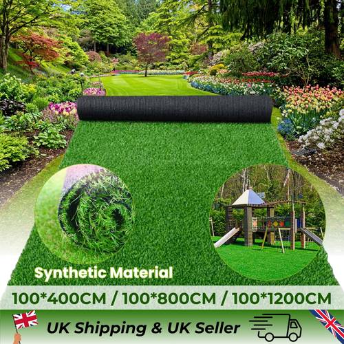 4mx1m roll 20mm pile height carpet artificial grass lawn high density realistic looking pets friendly turf mat floor for patio balcony outdoor indoor self draining