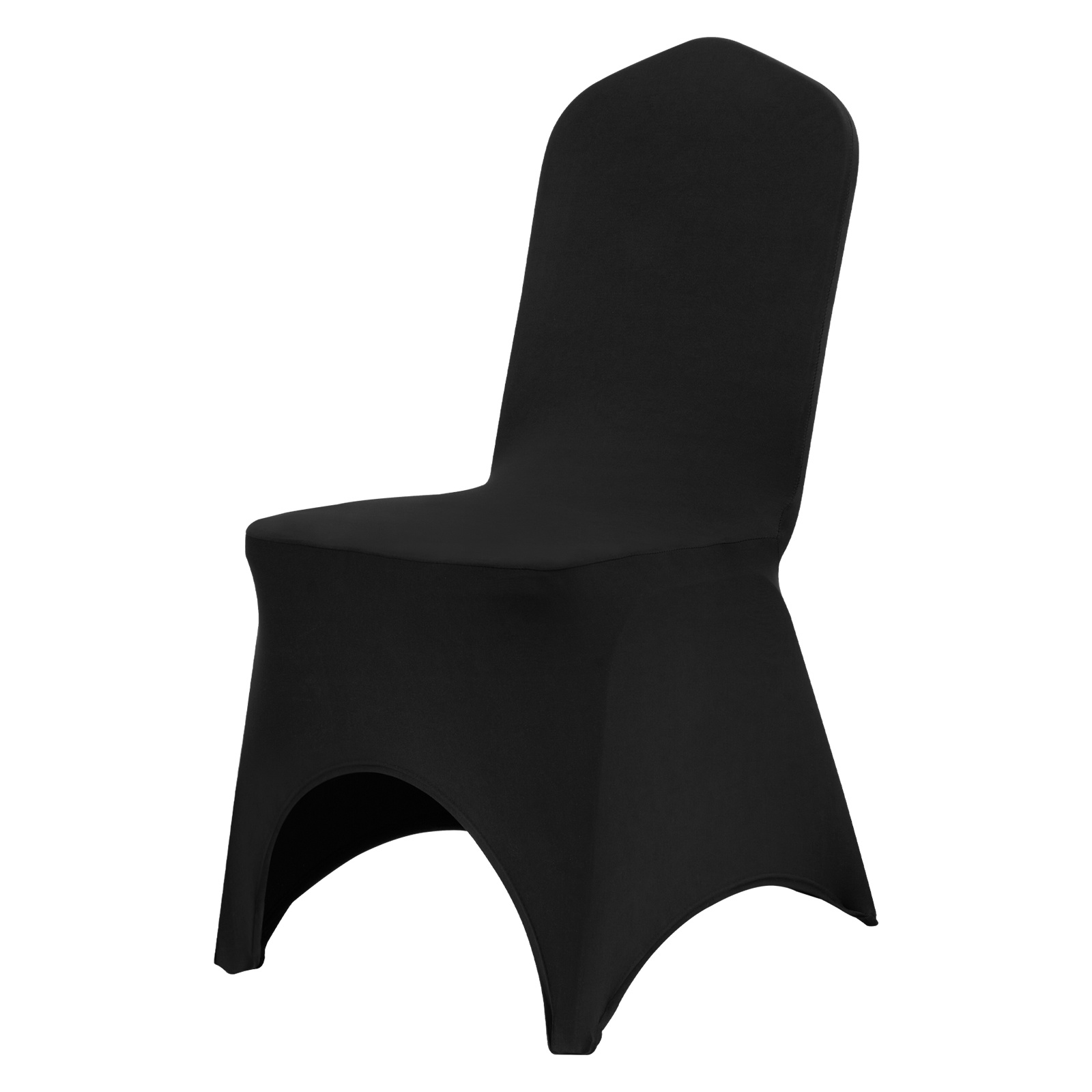 Vevor 50pcs Black Polyester Spandex Party Chair Covers Decotation Easy Clean