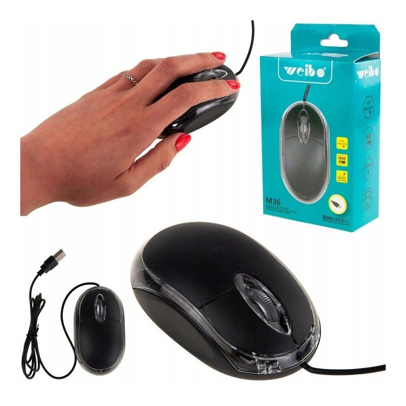 TEMU Optical Wire Mouse Small Comfortable For Laptop Computer Mouse