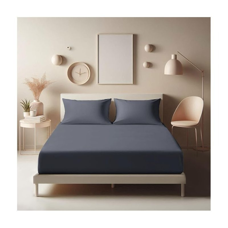 TEMU Elafy Premium Fitted Sheet 25cm Deep Pocket Elastic To In Place– Multiple Colours