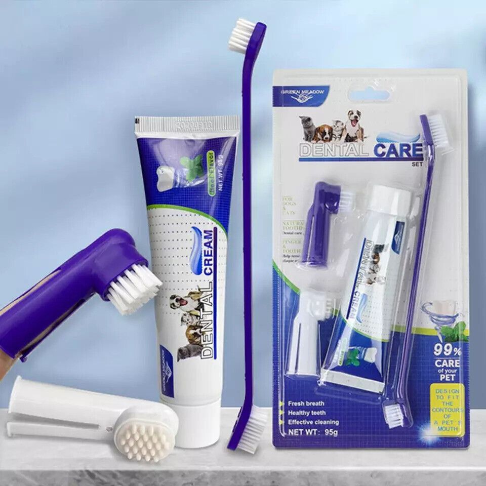 TEMU 4pcs Toothbrush Uk Kit Toothbrush Toothbrush Finger Dog Toothpaste Uk