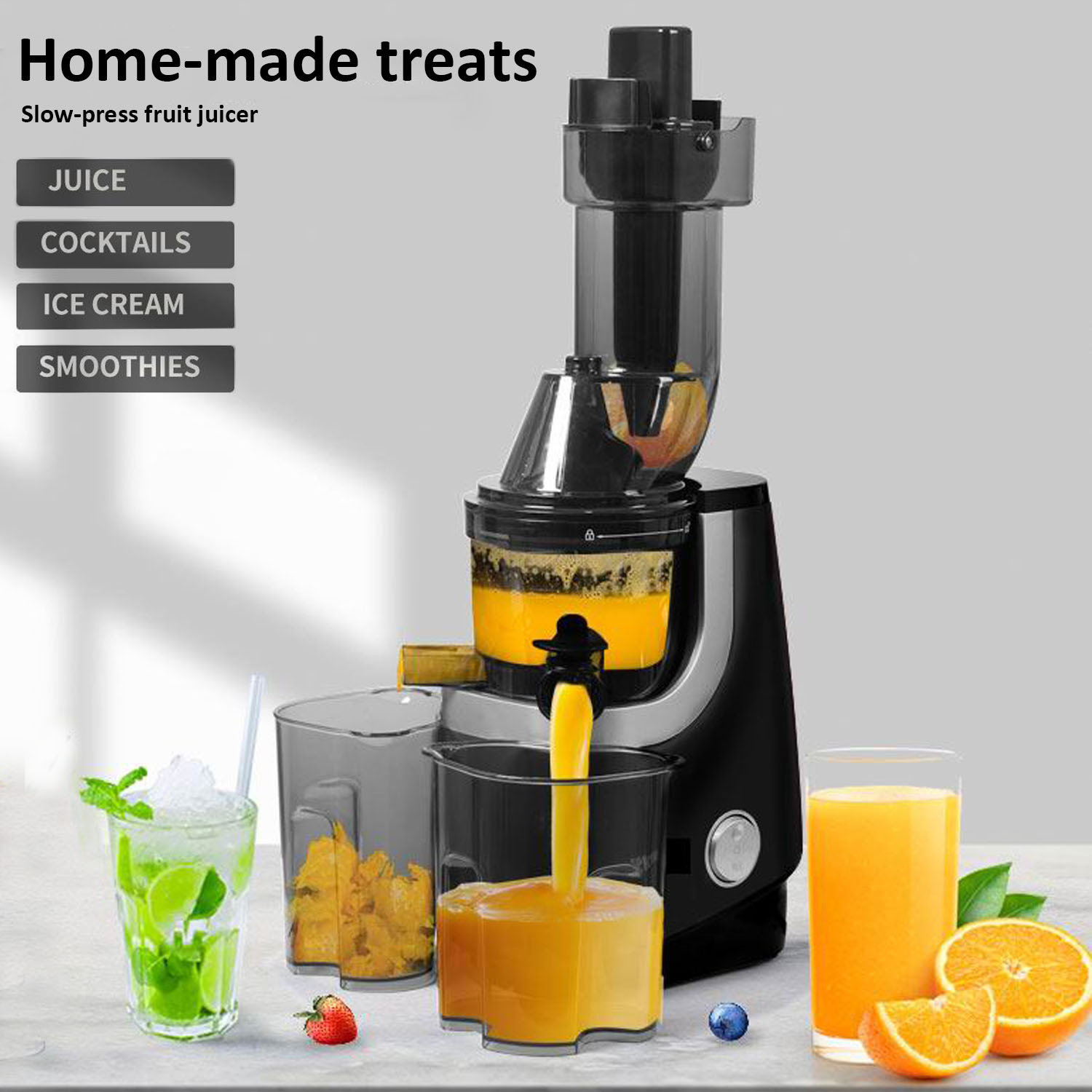 TEMU & Brown Juicer Machines, Slow Juicer Masticating Juicer, Cold Press Juicer With Quiet Motor & Reverse Function For Fresh Healthy Fruits And