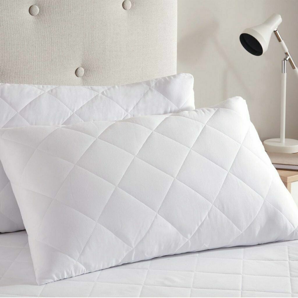 quilted pillows pack of 2 hotel quality bounce back deep filled pillows 29 x 19 details 2