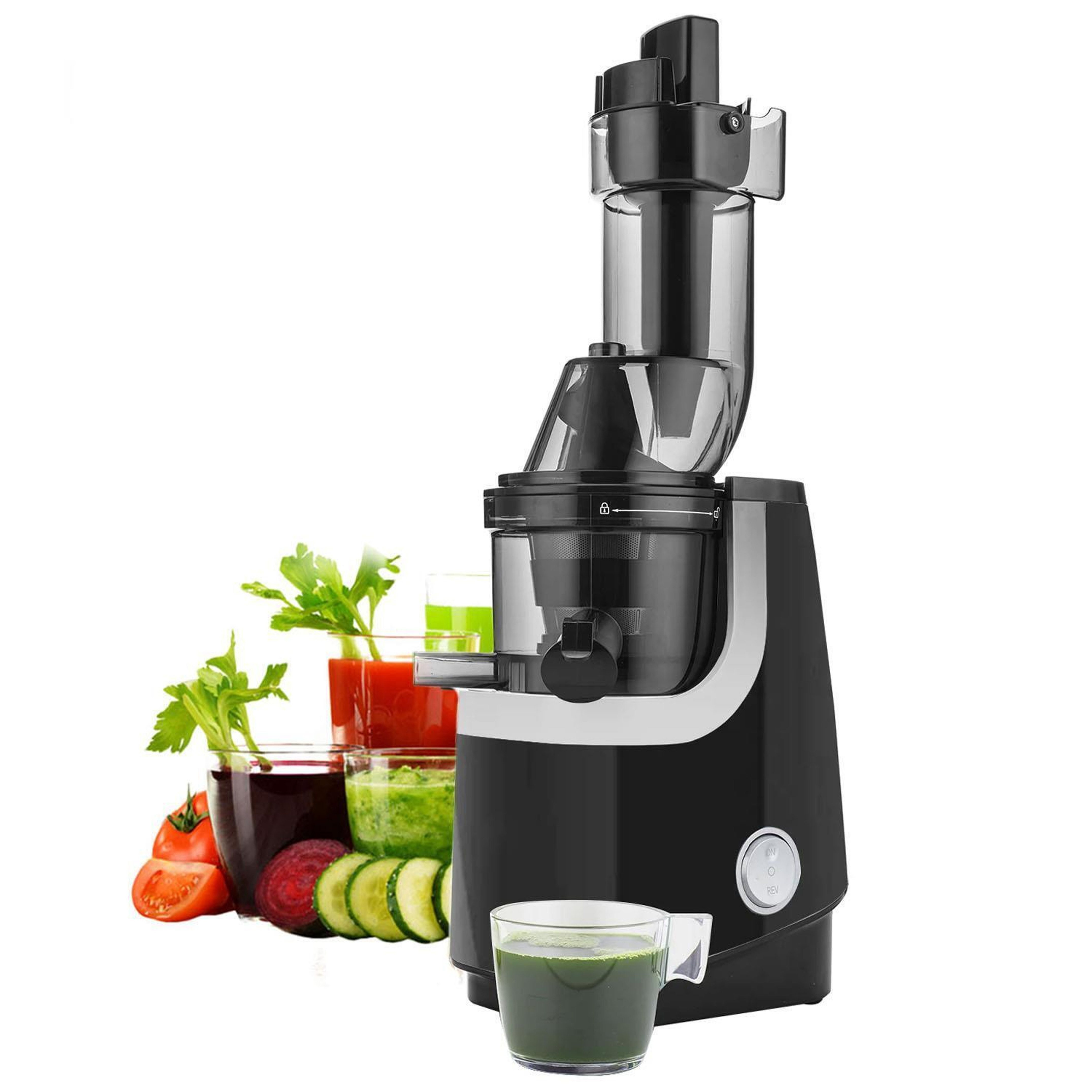 TEMU & Brown Juicer Machines, Slow Juicer 200w Masticating Juicer, Cold Press Juicer With Quiet Motor & Reverse Function For Fresh Healthy Fruits And