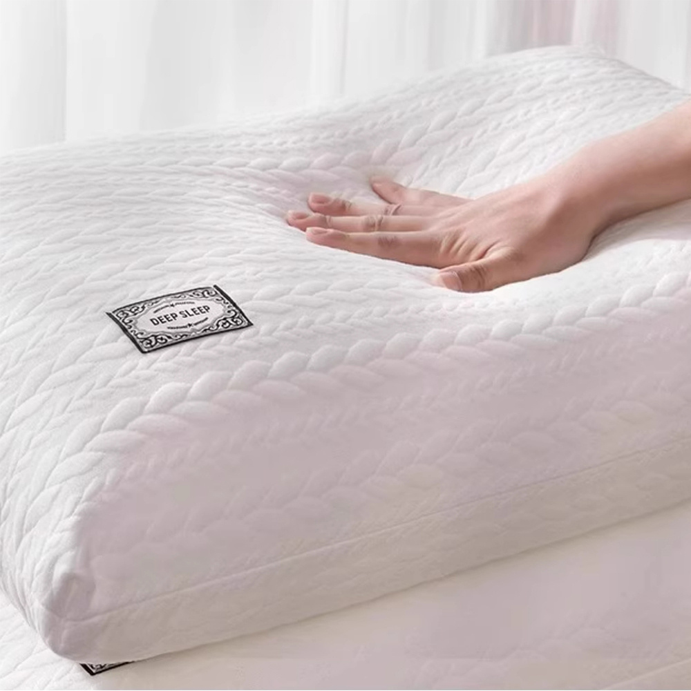 Set of 2 Luxury Hotel Quality Pillows, Deep Sleep Neck Support Pillow, Soft Breathable Bedding Pillow, Comfortable Non-Collapse High Pillow Core for Side, Back, Stomach Sleepers, All-season Use, Living Room, Bedroom, Office, Home Decor, Christmas Present, Halloween Gift, 74x48cm