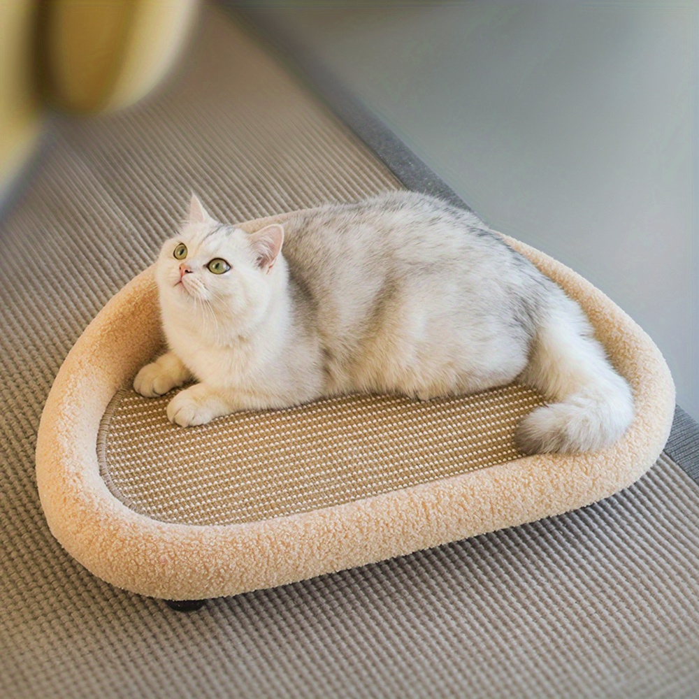 TEMU 61 Cm Cat Scratcher Lounge Bed, Extra Large Lounger Durable Cat Scratcher Bed, Raised Cat Scratching Pads For Indoor Cats, 61*38*18cm
