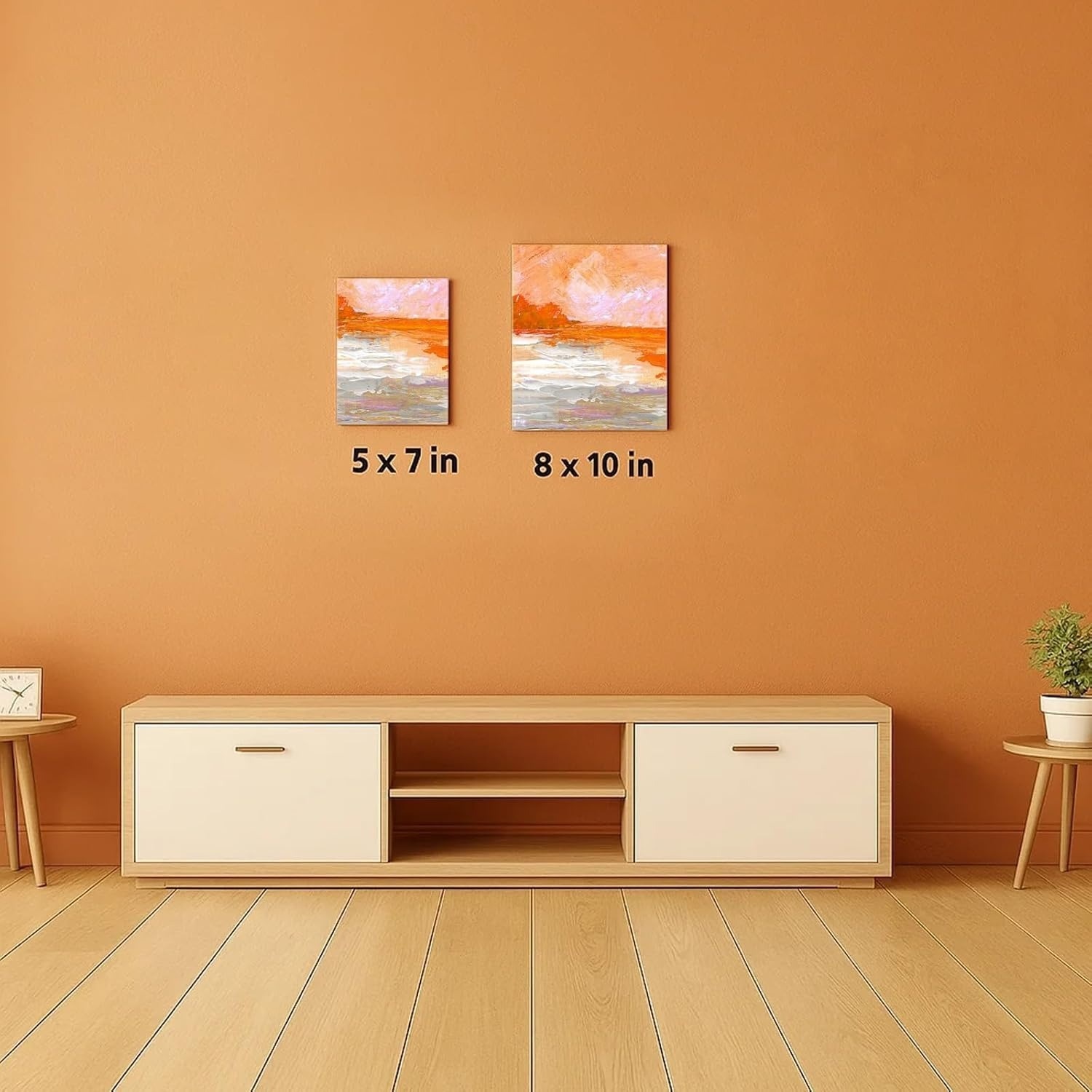 20-Pack Stretched Canvas Set, 100% Cotton Primed White