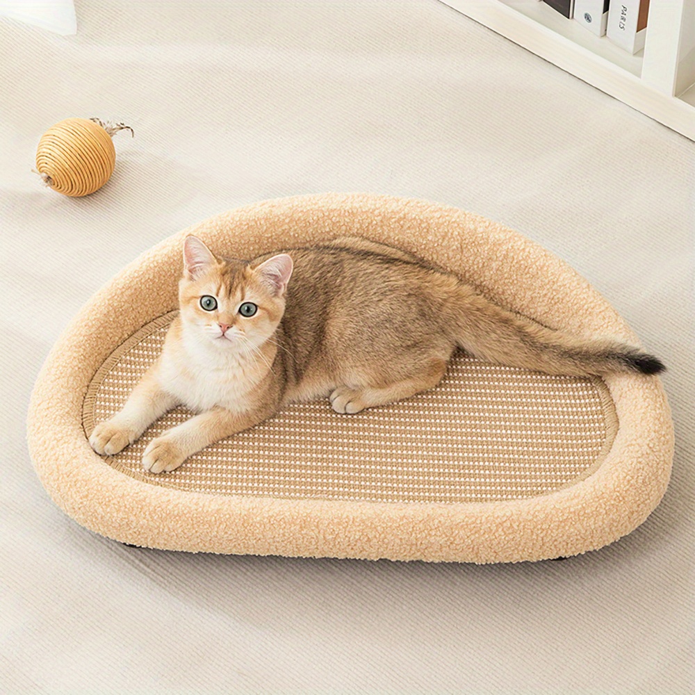 TEMU Cat Scratcher Bed & Lounger 61cm Extra Large Couch Protector Scratching Pad Durable Furniture Protector For Indoor Cats, 61*38*18cm