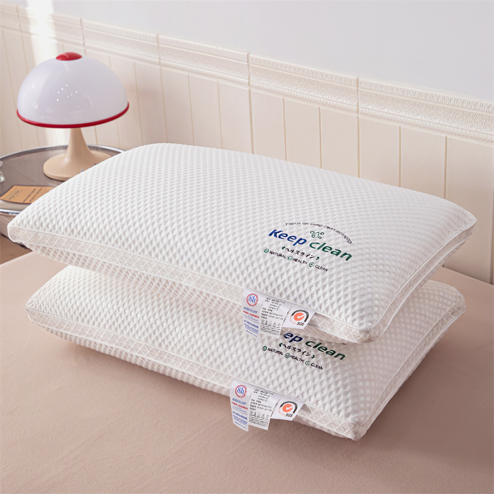 1/2pcs Breathable Sleeping Pillows Hotel Quality, 3D Cooling Pillows for Summer, High Quality Pillow Core, Soft Comfortable Bouncy Pillows for Neck/Side/Back/Stomach Sleeper, Machine Washable, Multi-functional Home Bedding Pillow for Lving Room, Bedroom, Office, Hotel, Travel, Camping, Holiday Gifts, 74x48x14cm, 1000g Polyester Fiber Fill Pillows