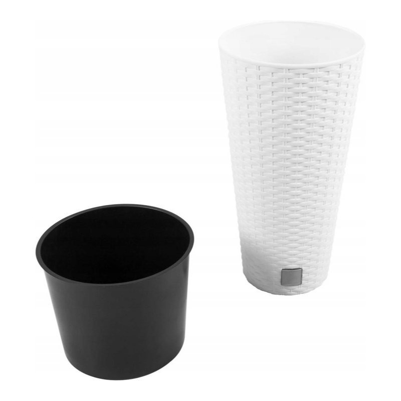 Large Plant Pot Tall Pot With Liner Rattan For Balcony Garden Tube Slim