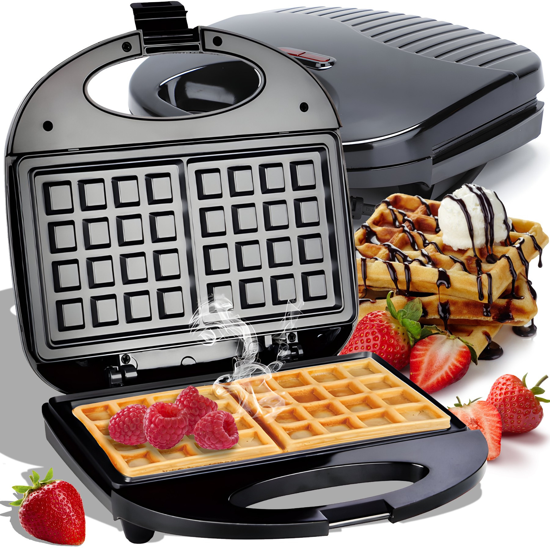 TEMU Machine à Retoo Techpro, 750W, Préparation rapide des , pour , Grill contact, Plaques antiadhésives, Poignée isolée thermiquement, Régulation