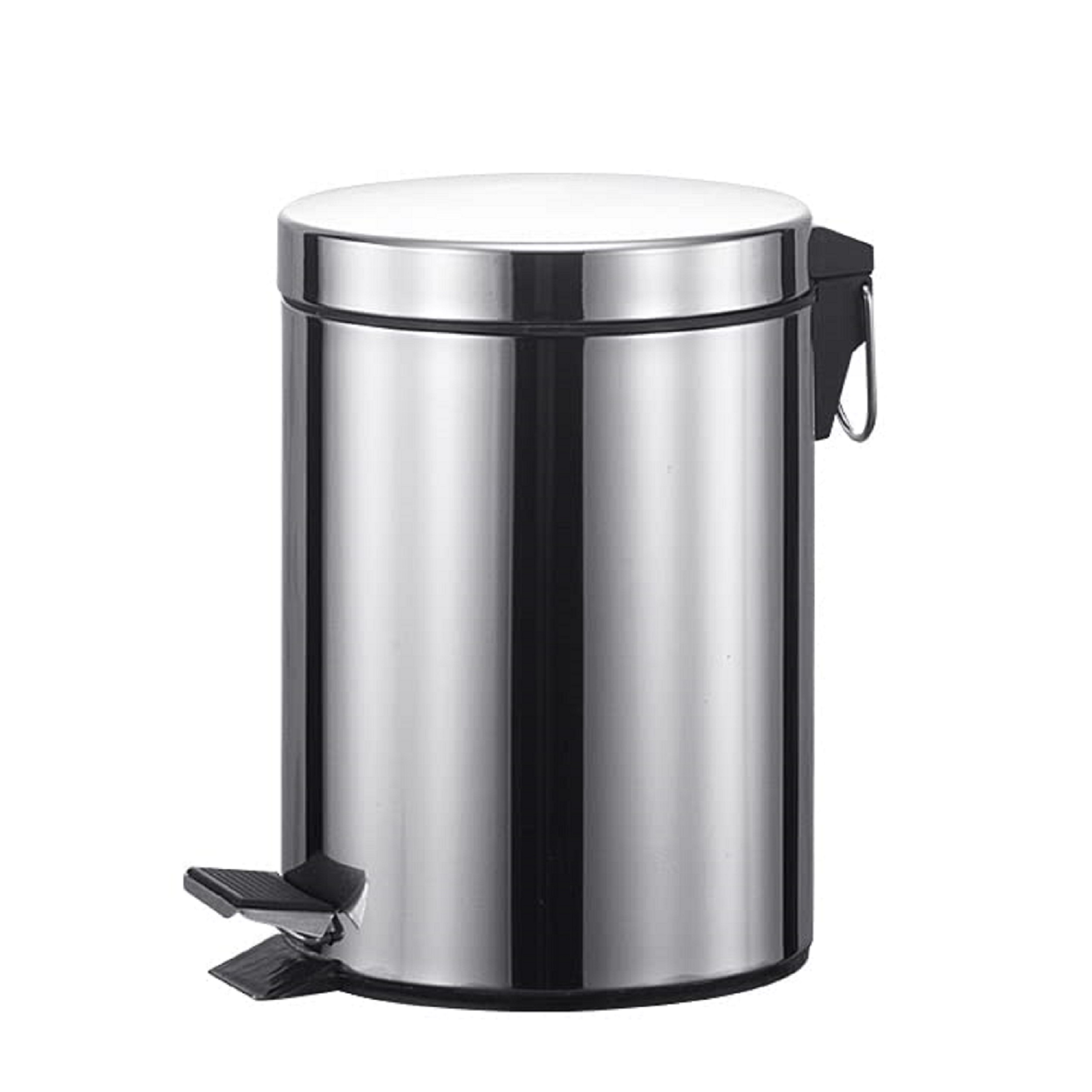 TEMU GREATOOL Papelera Metal, de Basura con Pedal, de Basura de Acero Inocidable, de Basura con Reposapiés Antideslizante para Cocina, Baño, Oficina,