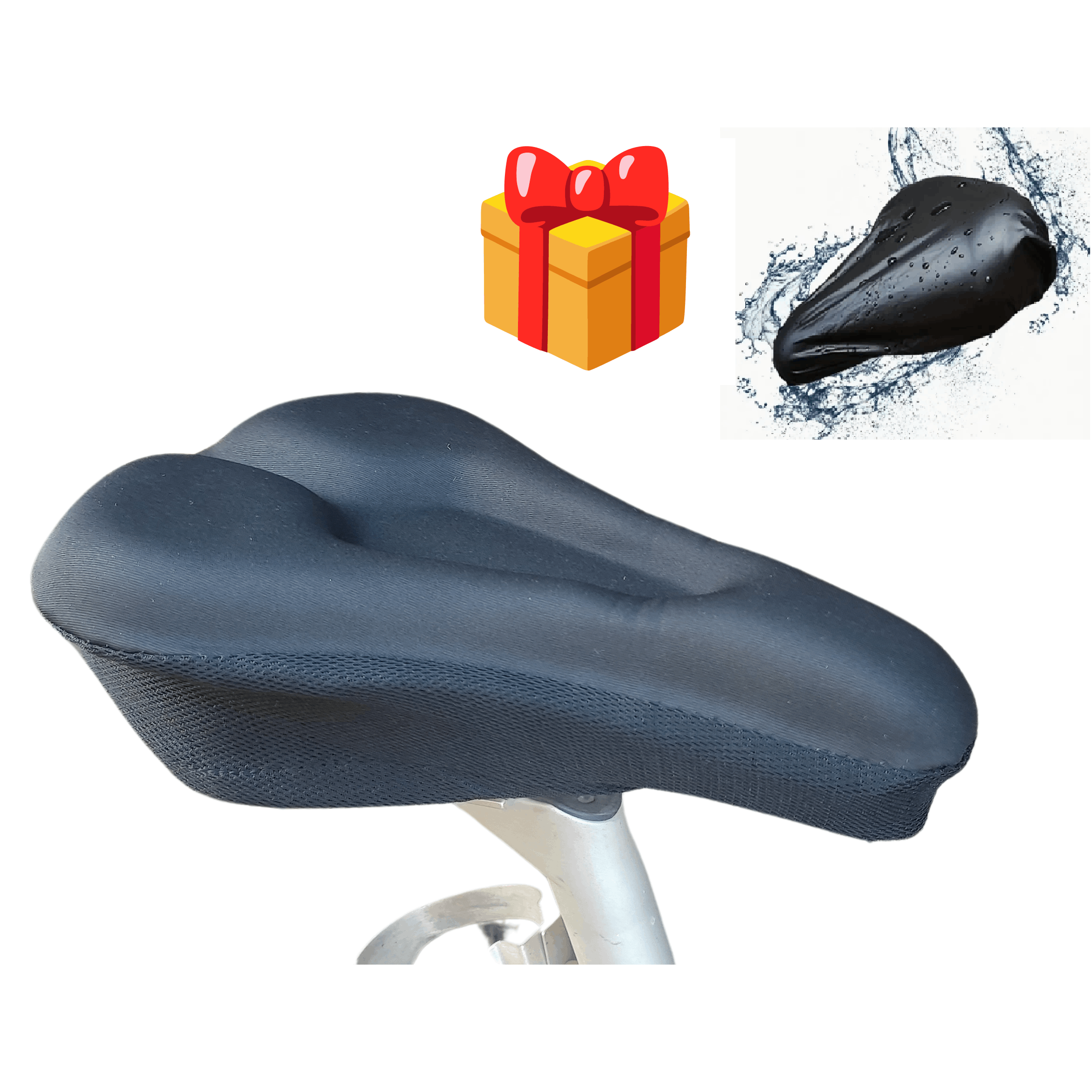 TEMU Cubre Sillín de Bicicleta Gel, De Gel para Sillín de Bicicleta, Cubre Asiento de Bicicleta y Transpirable con Impermeable para Bicicleta de