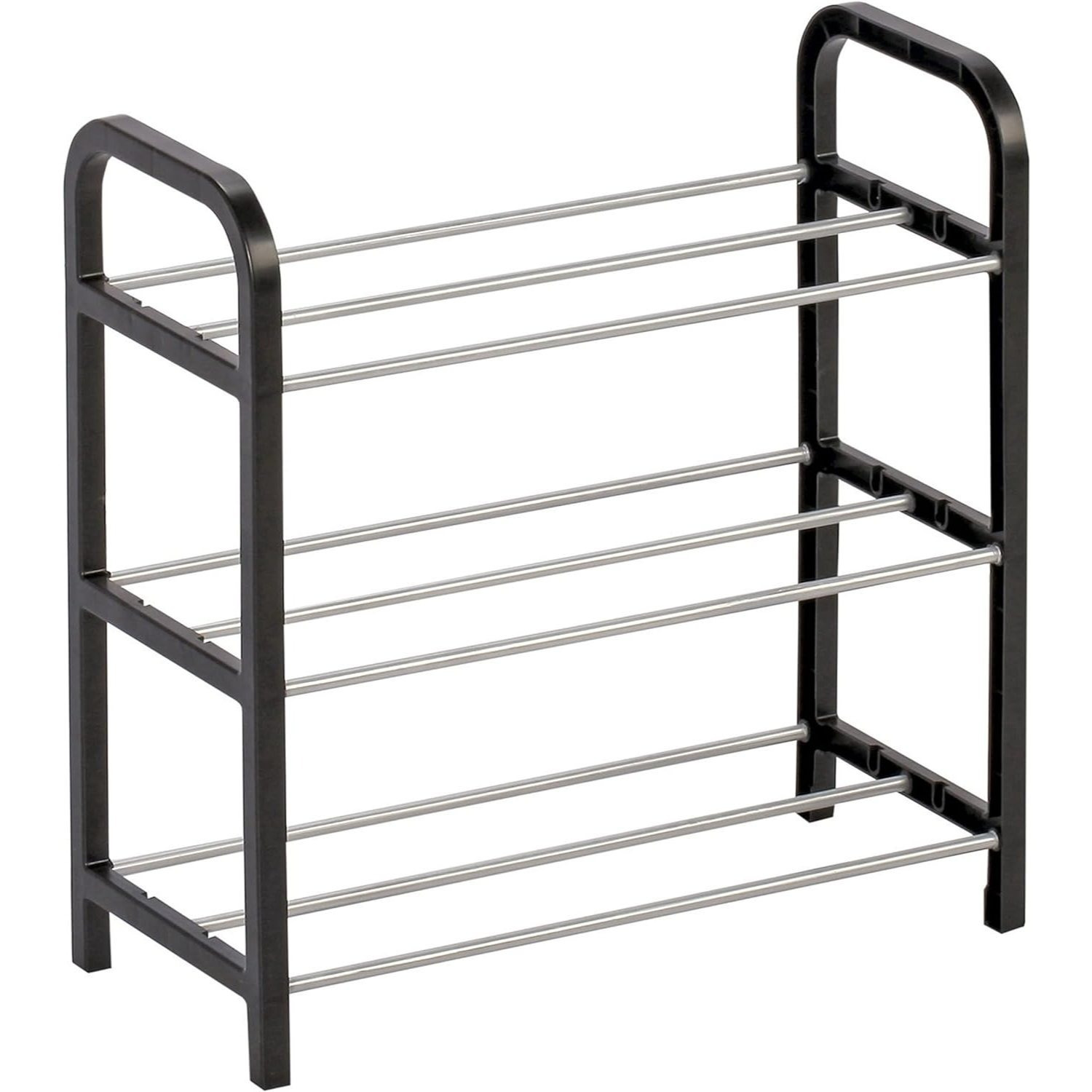 TEMU GREATOOL Zapatero de 3 baldas, 42 x 40 x 19cm, con Capacidad para 9 de Zapatos, Negro