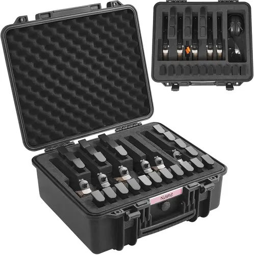 hard pistol cases with pre cut lining lockable pistol case for 6 pistol