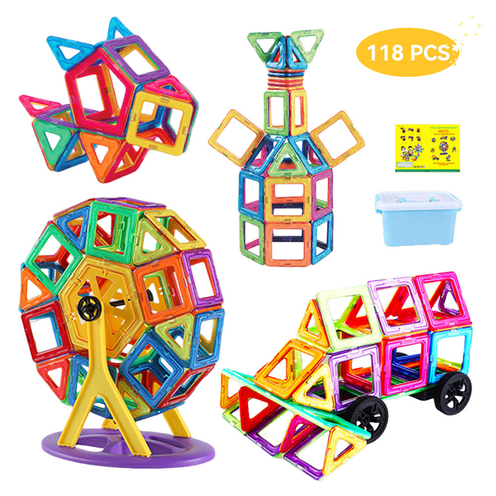 118pcs Magnetic Building Blocks Set Educational Toy